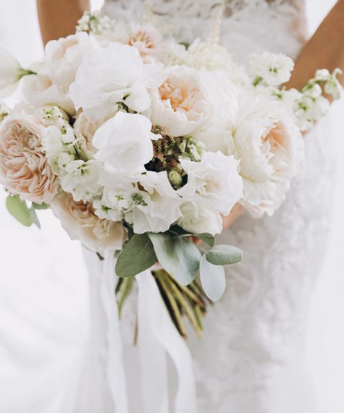 Young,Girl,In,A,White,Wedding,Dress,Holds,In,Her